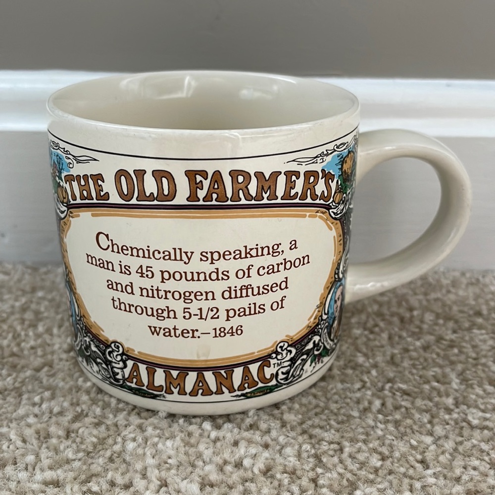 Vintage THE OLD FARMER’S ALMANAC WESTWOOD China 16 Oz Coffee Tea Cocoa Mug VGC